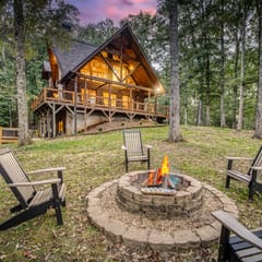 Rustic Retreat - view-pets-games-hot tub-fire pit