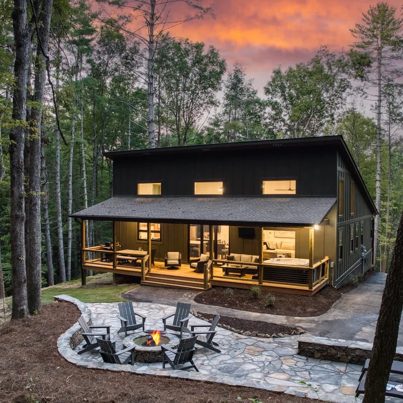 The Black Still - Hot tub-Private-Modern-Fire Pit